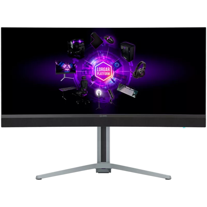 LORGAR 34MP1, UWQHD MiniLED Gaming Monitor Pro, 34'' (3440*1440) VA izliekts monitors, melns/piena pelēks
