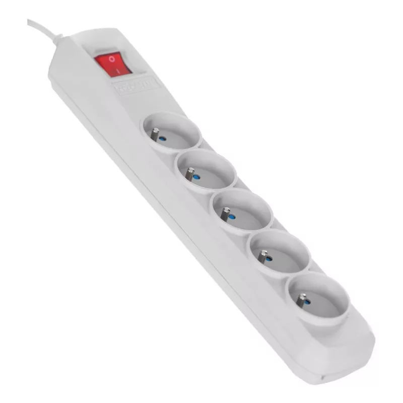 Activejet pelēks strāvas sadalītājs ar vadu ACJ COMBO 5G/5M/BEZP. AUT/S