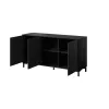 MARMO 3D kumode 150x45x80.5 cm matēts melns/marble melns