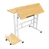 Maclean mobilais klēpjdatora galds, balts, 80x60cm, maks. 50kg, regulējams augstums 67-115cm, MC-124 W