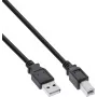USB 2.0 kabelis A–B InLine B-34502X, 1,8 m, melns