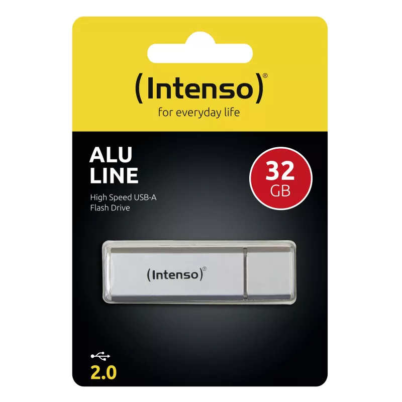 USB zibatmiņa Intenso Alu Line 32GB, sudraba