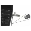 Dicota drošības kabelis T-Lock, kombinējams, ar atslēgu 3x7 mm slots