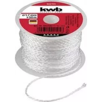 KWB Mūrnieka aukla 1,7 mm balta 50 m – krīta aukla izkārtojumam un marķēšanai