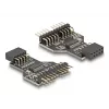 DeLOCK 60045 kabeļa savienotāju adapteris 9 kontaktu USB 2.0 2 x 9 kontaktu spraudnis Melns