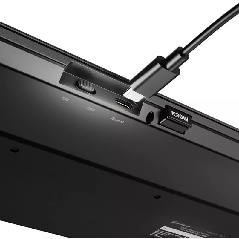 Sharkoon OfficePal K30W melns DE-Izkārtojums Gumijloki