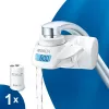 BRITA krāna ūdens filtrs modelis 1.2023.0413, 3 režīmi, 5-pakāpju kārtridžs, 600 L tilpums, balts, 5 krāna adapteri
