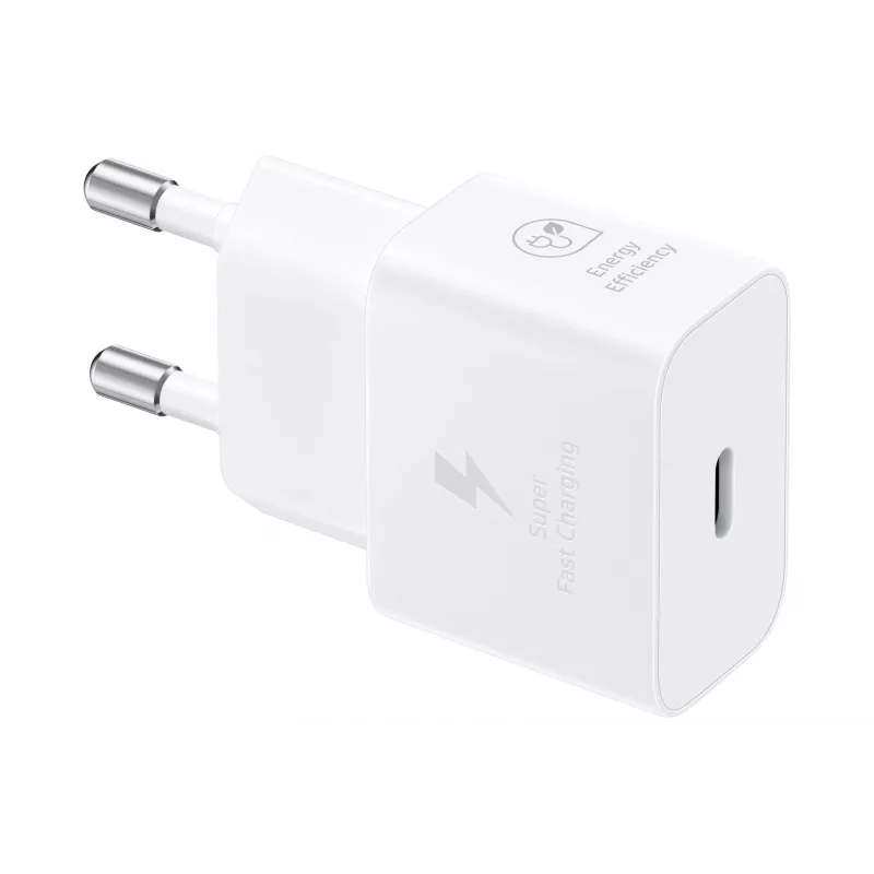AC USB ātrais lādētājs Samsung EP-T2510 25W balts, USB‑C, PPS, Super Fast Charging