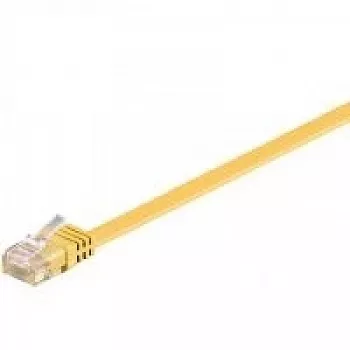 Wentronic RJ-45 CAT6 2m komutācijas kabelis, vīrišķais/vīrišķais, U/UTP, dzeltens (96414)