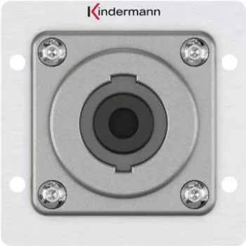 Speakon kontaktligzda Kindermann 7444000413 — 1 moduļa alumīnija, 50×50 mm, 40 mm dziļums