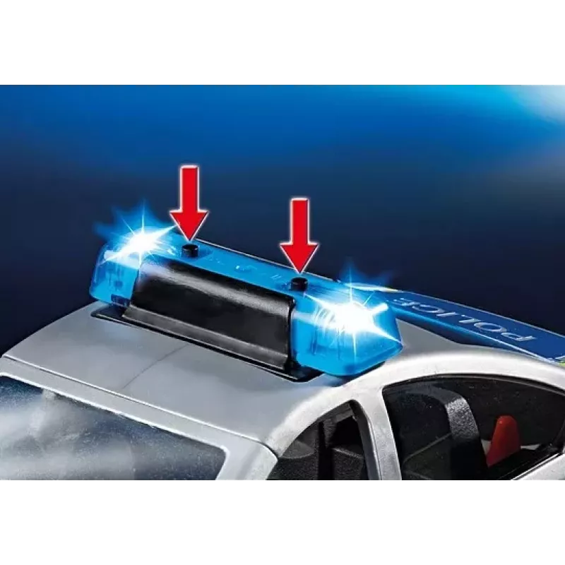 Playmobil Policijas auto ar sirēnu un mirgojošu gaismu, daudzkrāsains, plastmasas, 3+