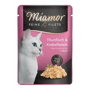 Mitrā kaķu barība Miamor MIAMOR Feine Filets 100 g paciņa — Tunzivs, pieaugušiem kaķiem, ar tendenci uz lieko svaru