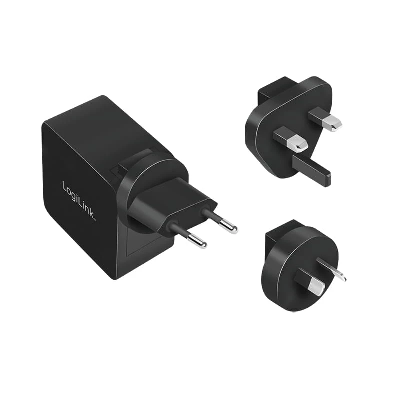 Mobilo ierīču lādētājs LogiLink PA0302 Universal Melns maiņstrāvas ātrā uzlāde