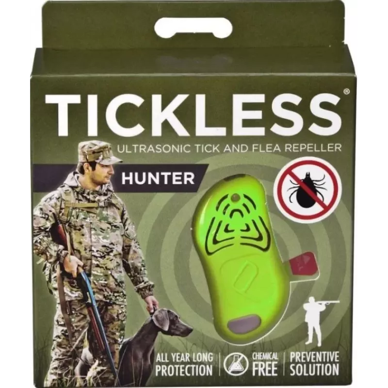 TICKLESS ultraskaņas ērču atbaidītājs, medniekiem HUNTER, zaļš