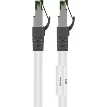 Goobay CAT 8.1 komutācijas kabelis, S/FTP (PiMF), Balts, 15 m - LSZH Halogen-Free, Copper AWG 24 (55130)