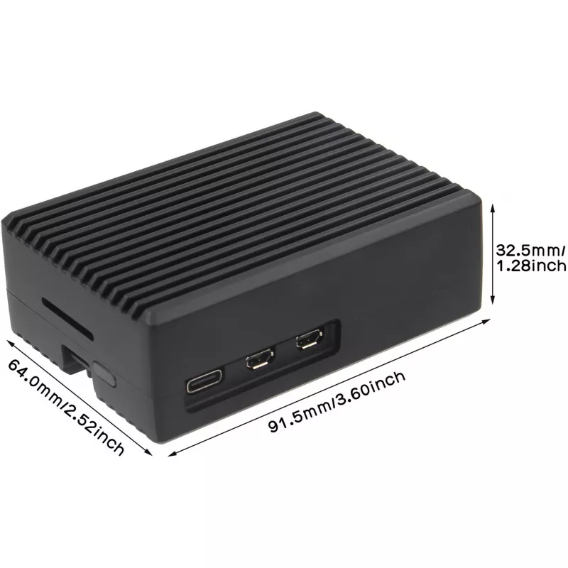 INTER-TECH korpuss Raspberry Pi 5 — ODS-739 kompakts dizains