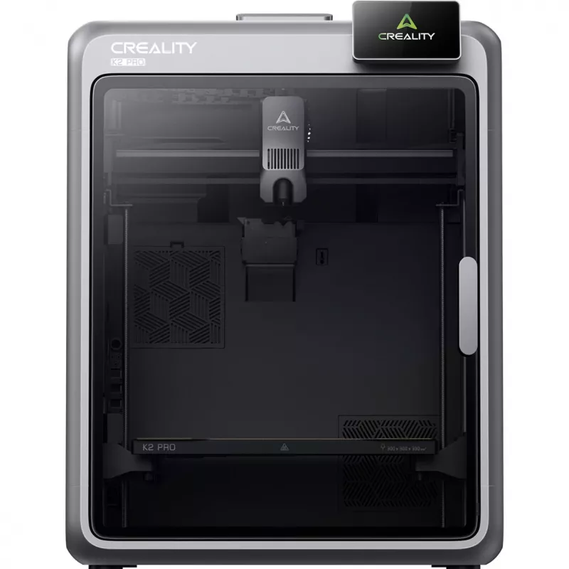 3D printeris Creality K2 Pro — drukas tilpums 300×300×400 mm, dubultā Z-ass