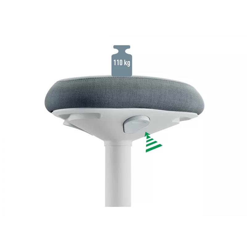 Biroja krēsls Leitz 65440085 Polsterēts sēdeklis Pelēks Plastmasas rāmis