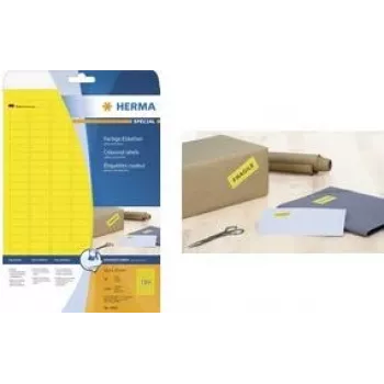 Pašlīmējošās printera etiķetes HERMA Krāsainās etiķetes A4 70x37 mm zaļas papīrs matēts 480 gab.