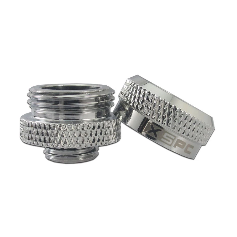 XSPC savienotājs G1/4 uz 14 mm cietajai caurulei, hromēts - 8 gab.