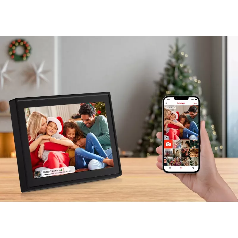 Digitālais foto rāmis SENCOR SDF1092B 10,1 collu skārienjūtīgs IPS 1280×800 Wi‑Fi 4,6 GB MicroSD pie sienas stiprināms