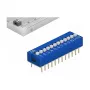 DIP slēdzis iespiedplatei DELOCK 66388, zila plastmasa, 10 gab., 31,9 × 9,9 × 5,5 mm