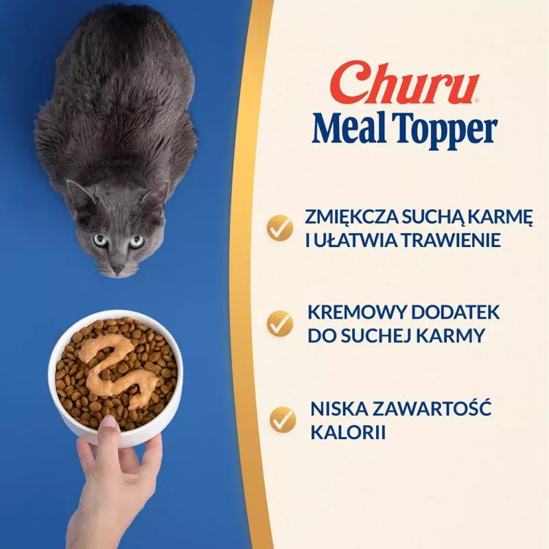 Mitrās kaķu kārumu paciņas INABA Churu Meal Topper Tunzivs ar jūras gliemeni 4 x 14 g