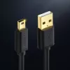 USB kabelis UGREEN US132 Mini-USB 1 m — melns, 480 Mbit/s, ātra uzlāde
