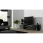 TV statīvs cama meble SOHO 140 — 1400×430×370 mm, pelēka virsma (skaidu plātne), pelēks rāmis