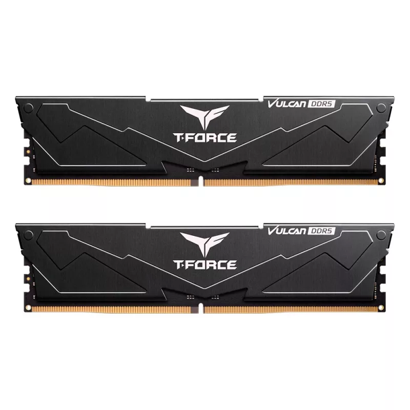 T-FORCE Vulcan - DDR5 - komplekts - 32 GB: 2 x 16 GB - DIMM 288-PIN - 3000 MHz / PC5-48000 - CL30 - 1,35 V - bez buferizācijas - on-die ECC - melns (FLBD532G6000HC30DC01)