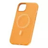 Magnētiskais telefona maciņš iPhone 15 Plus Baseus Fauxther Series (Oranžs)