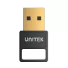 USB Bluetooth adapteris Unitek B105B — USB 2.0 Type-A, BLE v5.3, 3 Mbit/s, melns, pievieno un lieto