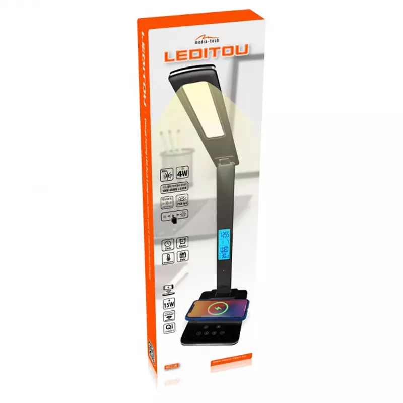 Galda lampa MEDIA-TECH MT222K LED 12W 220V melna