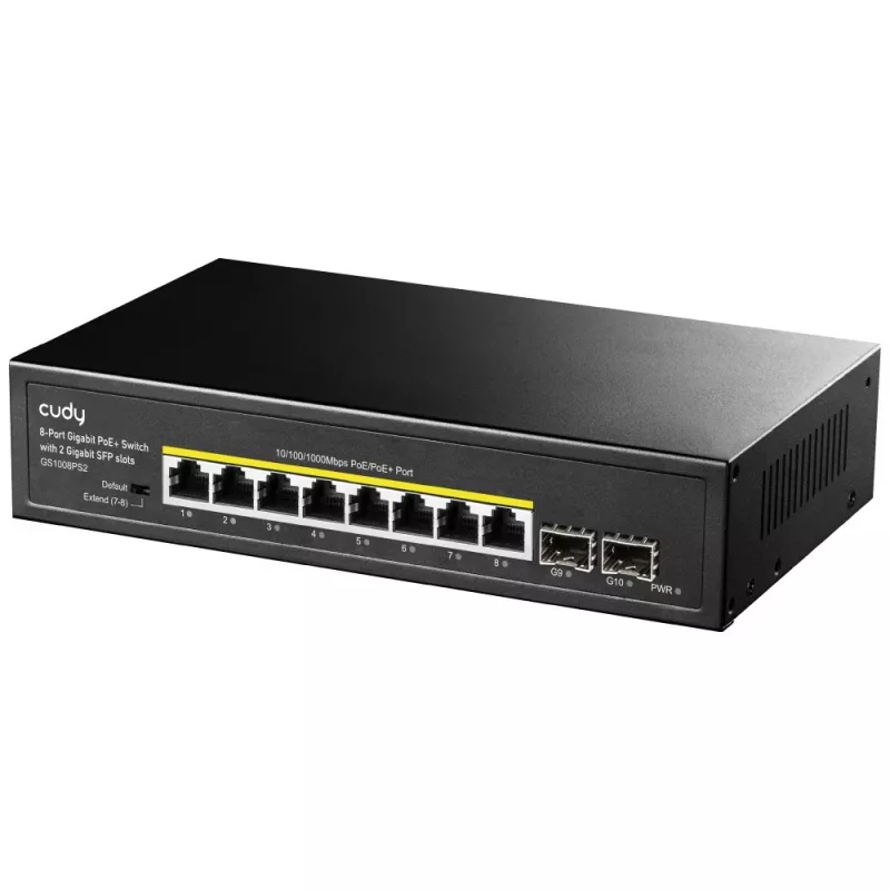 Nepārvaldāms slēdzis Cudy GS1008PS2 Gigabit Ethernet 8 Porti PoE
