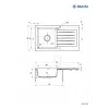 1-BOWL GRANITE SINK WITH DRAINER DEANTE Melns ZORBA