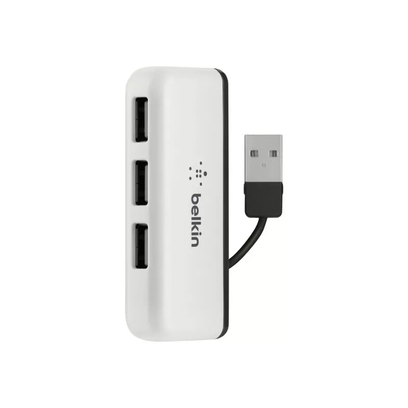 Belkin USB 2.0 4 portu ceļojumu centrmezgls, sudraba, F4U021bt