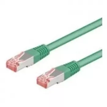 Wentronic Goobay CAT 6 komutācijas kabelis, S/FTP (PiMF), zaļš, 15 m - LSZH bezhalogēna, varš (68295)