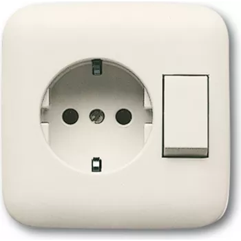 BUSCH JAEGER 4310/6 EUJ-212-500 - CEE 7/3 - 2P+E - Bēšs - CE - 250 V - 16 A