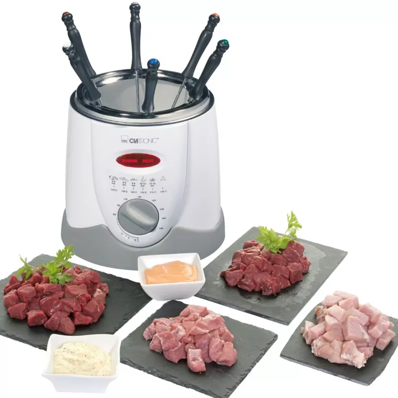 Clatronic FFR 2916 Viena 1 L Brīvi stāvoša 900 W Fritēze Pelēka, Balta