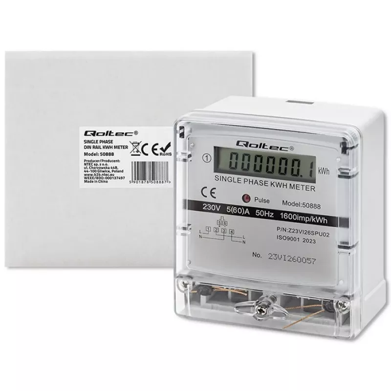 Vienfāzes elektroniskais enerģijas patēriņa skaitītājs 230V LDC