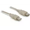 USB 2.0 pagarinātāja kabelis DeLOCK 82240 3 m pelēks
