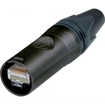 Neutrik RJ45 etherCON CAT6 A savienotāja spraudnis, taisns pols: 8P8C NE8MX6-B melns NE8MX6-B 1 gab. (NE8MX6-B)