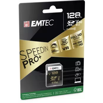 Flash Memory Emtec 128 GB UHS-II SpeedIN PRO+