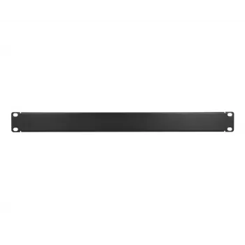 Rack blanking panel Extralink Front Blank Panel 1U 19 collas melns, tērauda korpuss