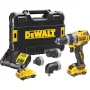 Pistolveida urbis DeWalt DCD703L2T-QW — 12V, 3.0Ah x2, 1500 RPM, 10 mm bezatslēgas patrona, 25.5 N·m, 0.9 kg