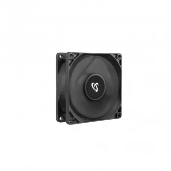 SBOX CF-80/R 80mm korpusa ventilators - melns