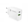 Iekštelpu maiņstrāvas ātrās uzlādes lādētājs NATEC RIBERA 12V 20W USB-C PD 3.0 + USB-A Samsung AFC balts