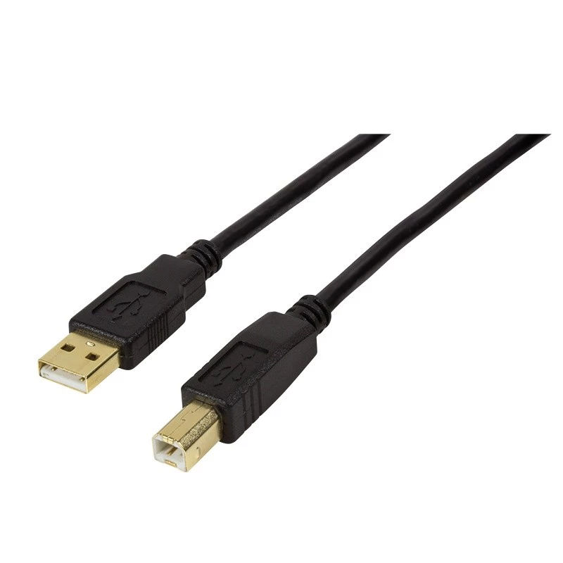 USB kabelis LogiLink UA0264 USB 2.0 10 m USB A USB B Melns