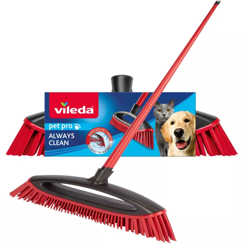 Slota VILEDA Pet Pro ALWAYS CLEAN ar ergonomisku sarkanu rokturi, viegls dizains