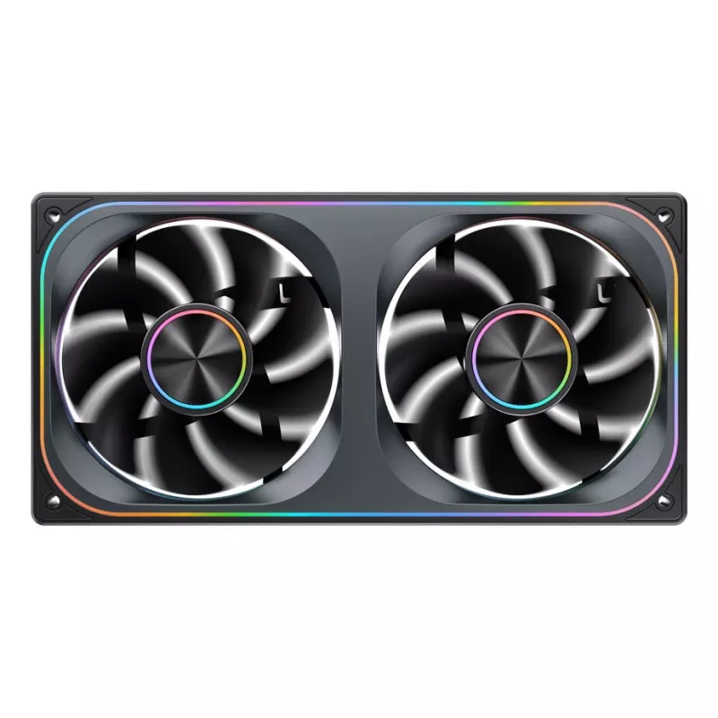 Jonsbo ZA-240 Infinity Mirror ARGB 240mm PWM šķidruma dzesētāja radiators ar ARGB ventilatoriem